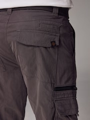 Black/Charcoal Grey Belted Tech Cargo Trousers 2 Pack - Image 8 of 17