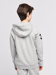 Grijs - U.S. Polo Assn. Boys 100% Cotton Player 3 Zip Hoodie - Image 2 of 4
