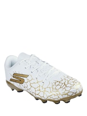 Blanco - Skechers White / Gold Older Kids Firm Ground Football Boots - Imagen 3 de 5