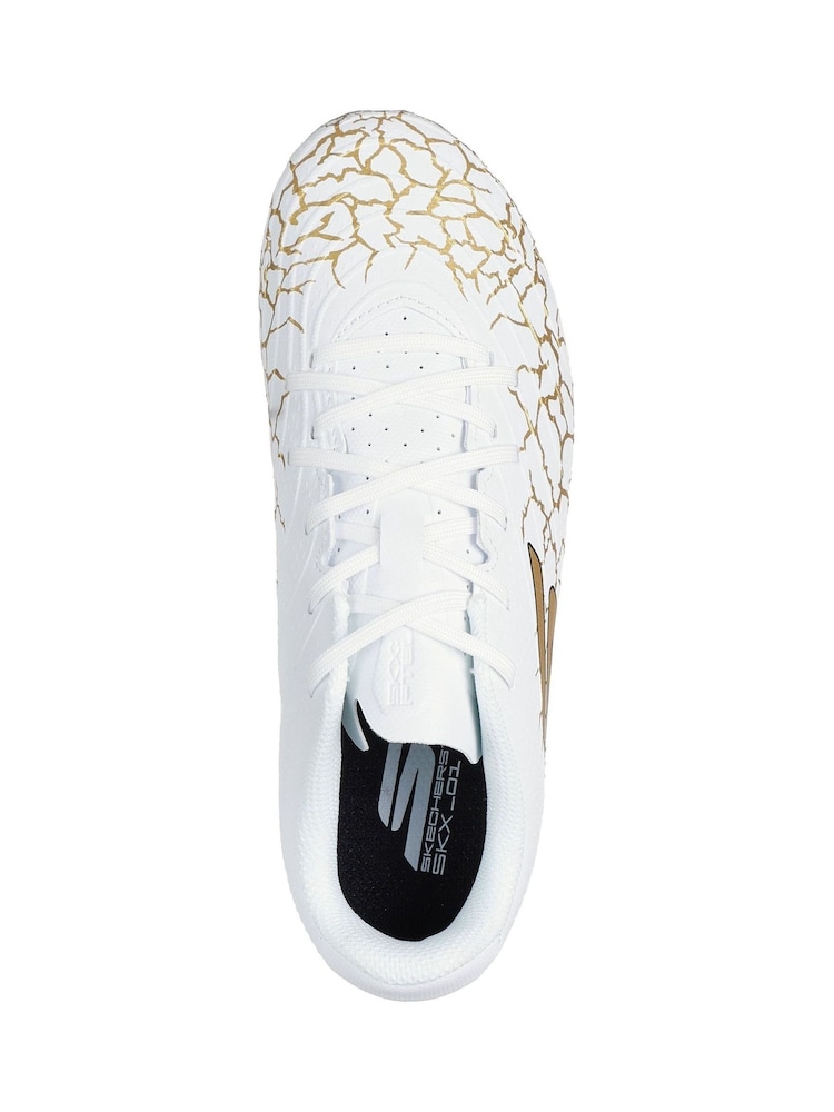 Blanco - Skechers White / Gold Older Kids Firm Ground Football Boots - Imagen 5 de 5