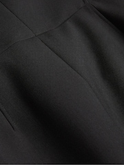 Ted Baker Black Manabud Tailored Midi Dress With Front Split - Image 4 of 5