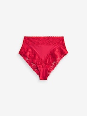 Print/Plain High Rise High Leg Floral Lace Knickers 3 Pack - Image 8 of 10