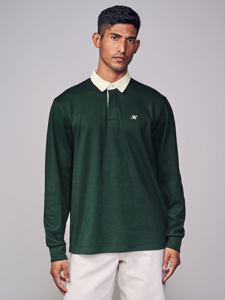 Green Long Sleeve Rugby Shirt - Image 1 of 7
