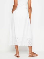 M&Co White 100% Cotton Broderie Midi Skirt - Image 3 of 6