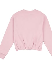 Lee Pink Girls 100% Cotton Kansas Graphic Crew Sweatshirt - Image 7 of 8