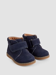 JoJo Maman Bébé Navy Suede Boots - Image 1 of 4