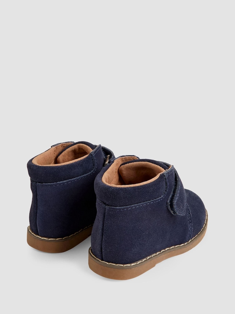 JoJo Maman Bébé Navy Suede Boots - Image 2 of 4