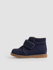 JoJo Maman Bébé Navy Suede Boots - Image 3 of 4
