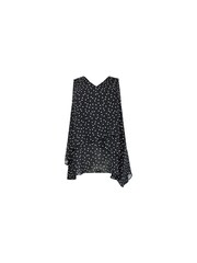 Live Unlimited Black Curve Petite Mono Spot Print Layered Tunic - Image 5 of 6