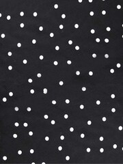Live Unlimited Black Curve Petite Mono Spot Print Layered Tunic - Image 6 of 6