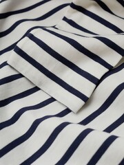 Seasalt Cornwall White/Blue Mens Sailor Shirt With Crew Neck T-Shirt - Image 5 of 5