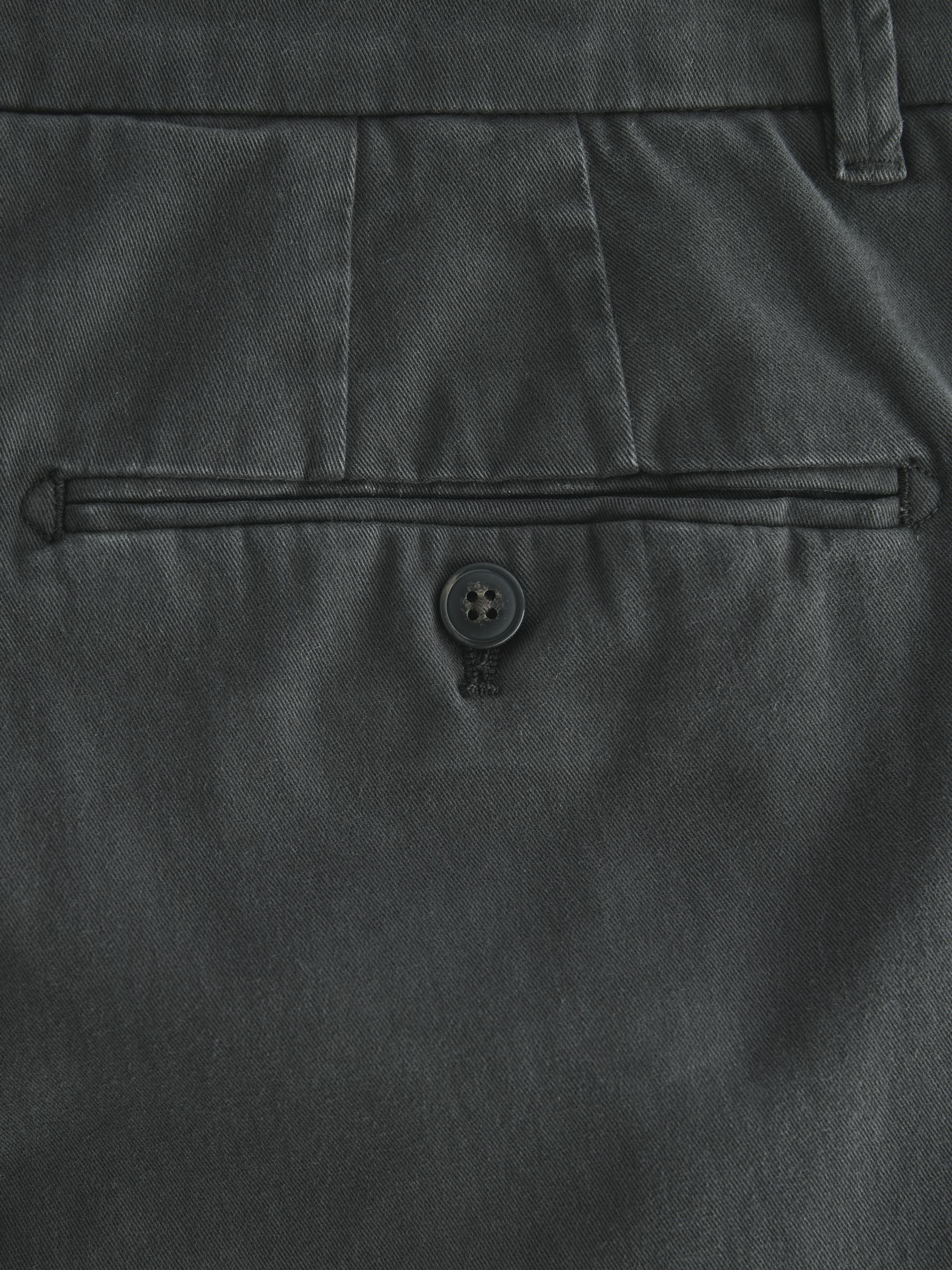 Buy Charcoal Grey Slim Fit Premium Soft Touch Chino Trousers from the ...