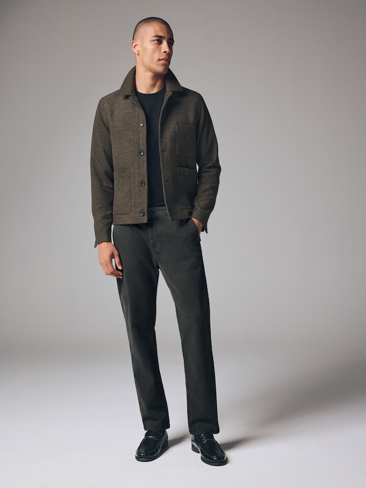 Charcoal Grey Slim Fit Premium Soft Touch Chino Trousers - Image 2 of 11