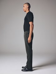 Charcoal Grey Slim Fit Premium Soft Touch Chino Trousers - Image 4 of 11