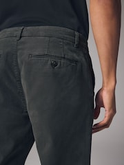Charcoal Grey Slim Fit Premium Soft Touch Chino Trousers - Image 6 of 11