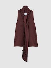 Reiss Tilly Jacquard галстук-жағалы жеңсіз топ - 8суретінің 2 суреті