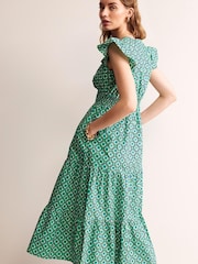 Boden Green 100% Cotton May Midi Tea Dress - Image 3 of 5