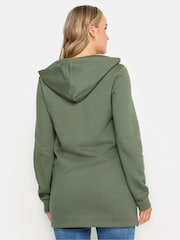 Long Tall Sally Green 100% Cotton Longline Zip Hoodie - Image 3 of 5