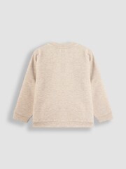 JoJo Maman Bébé Ecru Highland Cow Appliqué Sweatshirt - Image 2 of 3
