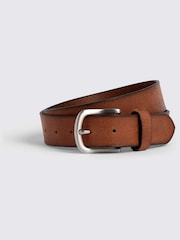MOSS Dark Brown Casual Leather Belt - Image 1 of 3