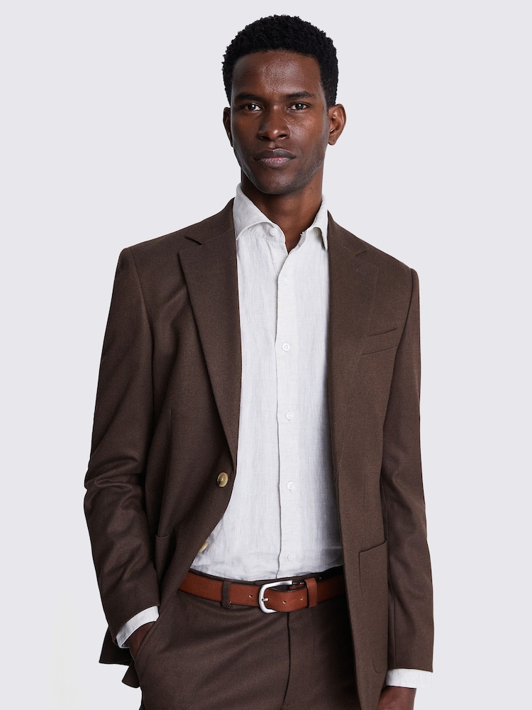 MOSS Dark Brown Casual Leather Belt - Image 3 of 3