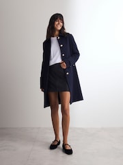 Navy Blue Dolly Coat - Image 1 of 7