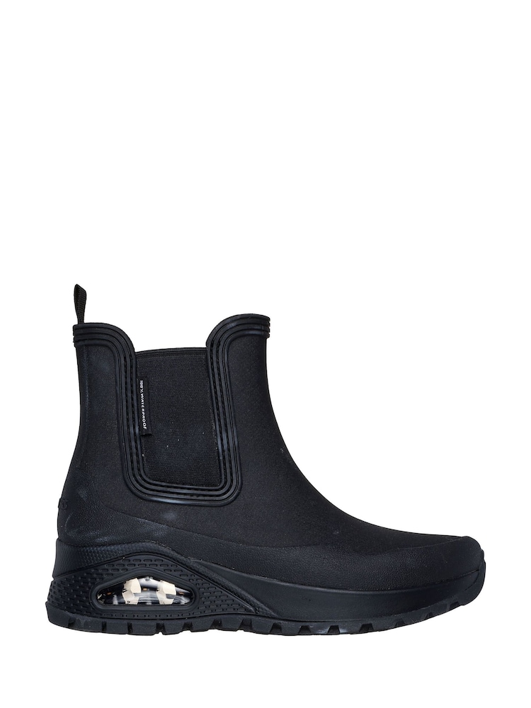 Skechers Black Uno Rugged Dancing N The Rain Waterproof Boots - Image 1 of 5