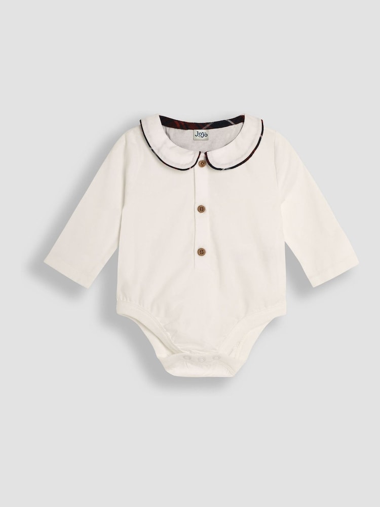 JoJo Maman Bébé Red 2-Piece Body & Checked Shorts Set - Image 4 of 6