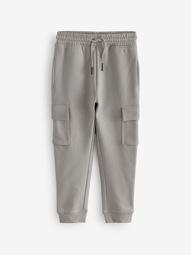 Navy/Grey Slim Fit Slim Cargo Joggers 2 Pack (3-16yrs) - Image 3 of 6
