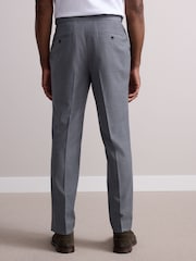 Gris - Pantalon élégant texturé en laine avec réglables latéraux - Image 3 de 10