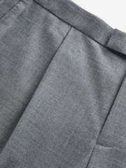 Gris - Pantalon élégant texturé en laine avec réglables latéraux - Image 9 de 10