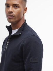Barbour® International Lincoln Tipped Funnel Black 100% Cotton Sweatshirt - Image 5 of 6