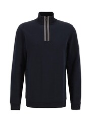 Barbour® International Lincoln Tipped Funnel Black 100% Cotton Sweatshirt - Image 6 of 6