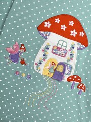 JoJo Maman Bébé Green Fairy And Toadstool Scene Applique Top - Image 3 of 3