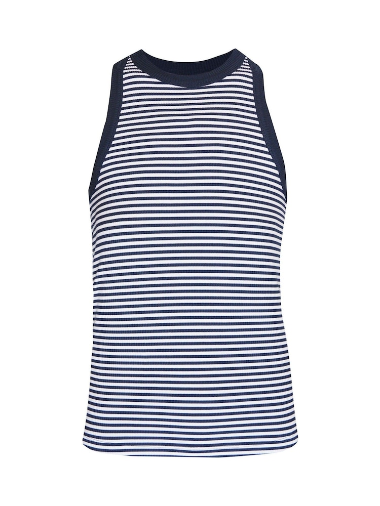 Sweaty Betty Navy White Stripe Harper Racer Tank Top - Image 7 of 7