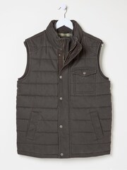 FatFace Wardley Brown Canvas Gilet - Image 6 of 6