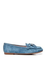 Moda In Pelle Famina Square Toe Bow Tassel Trim Leather Loafers - Image 1 of 4