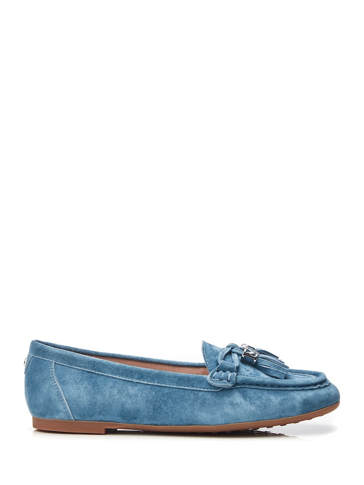 modra - Moda in Pelle Famina Square Toe pentlja Tassel Trim Leather mokasini - Slika 1 iz 4 modra - Moda in Pelle Famina Square Toe pentlja Tassel Trim Leather mokasini - Slika 1 iz 4