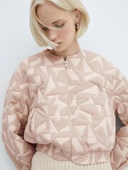 Mango Brown Cotton Quilted Jacket - Image 4 of 7