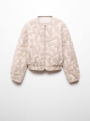 Mango Brown Cotton Quilted Jacket - Image 6 of 7