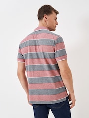 Crew Clothing Heritage Stripe Pique 100% Cotton Polo Shirt - Image 2 of 4