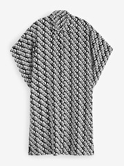 HUGO Short-Sleeved Beach Black Dress With All-Over Logo Print - Image 4 of 5
