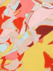 White Stuff Orange Jamie Linen Blend Top - Image 7 of 7