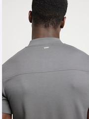 River Island Grey 100% Cotton Short Sleeve Polo T-Shirt - Image 3 of 4