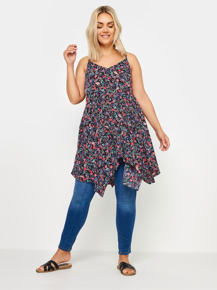 Yours Curve Camisole mit Regenbogen-Paisleymuster - Bild 2 von 6