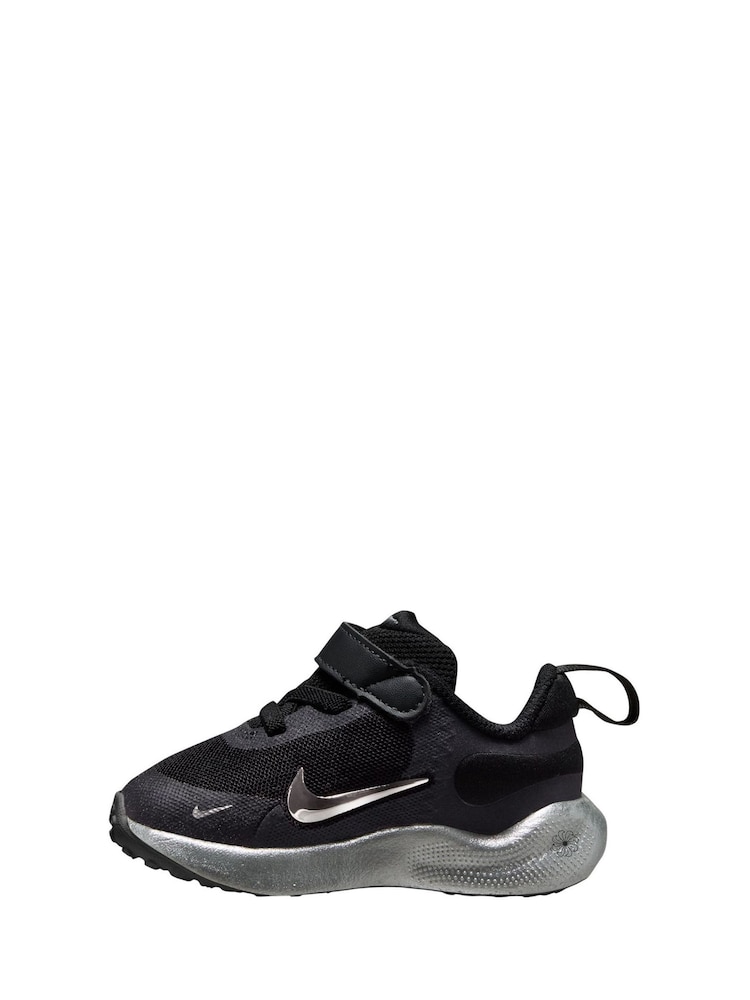 Nike Silver/Black Infant Revolution 7 Trainers - Image 2 of 4