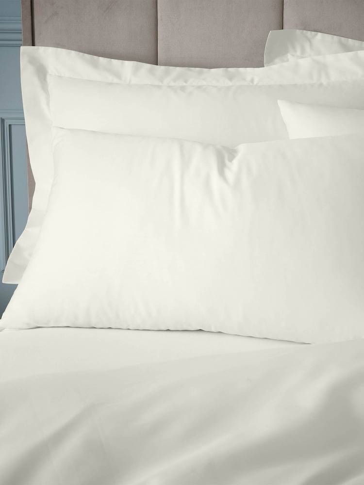 Bianca Set of 2 Cream 180 Thread Count Cotton Pillowcases - Image 1 of 4