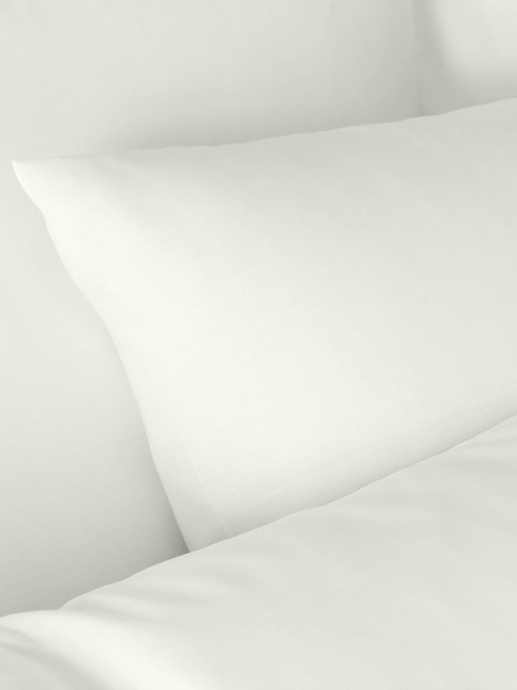 Bianca Set of 2 Cream 180 Thread Count Cotton Pillowcases - Image 2 of 4