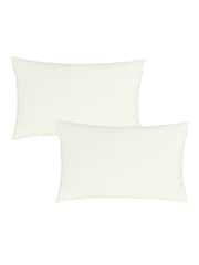 Bianca Set of 2 Cream 180 Thread Count Cotton Pillowcases - Image 4 of 4