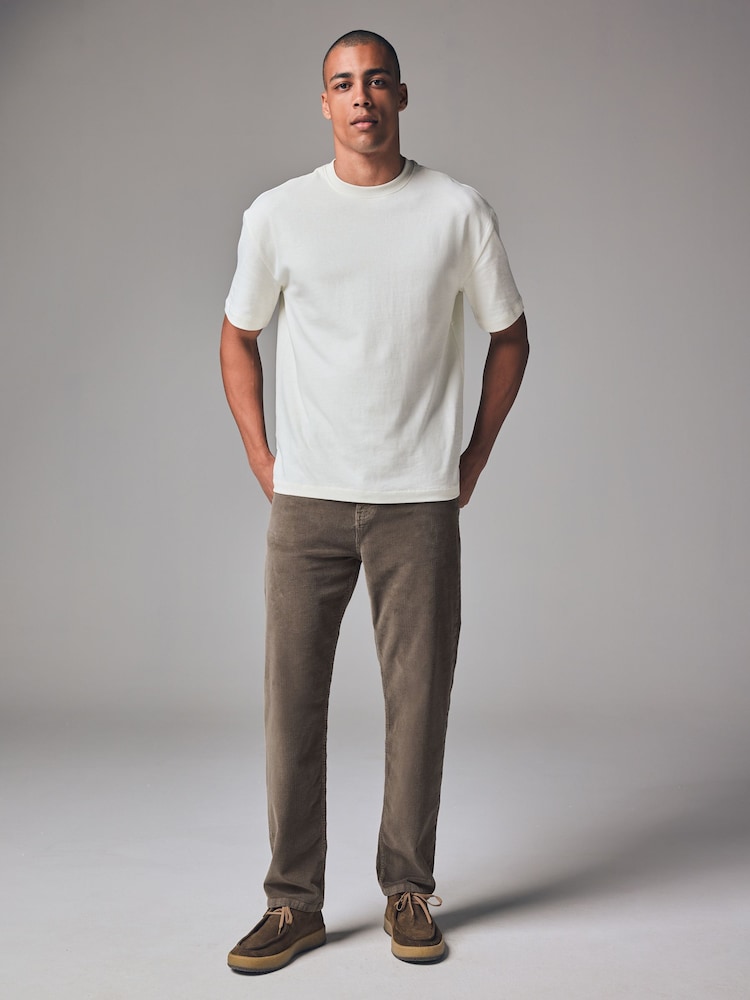 Mushroom Brown Regular Fit Corduroy 5 Pocket Trousers - Image 1 of 3
